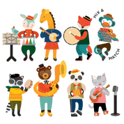 Animal Band On-The-Go Magnetic Play Set
