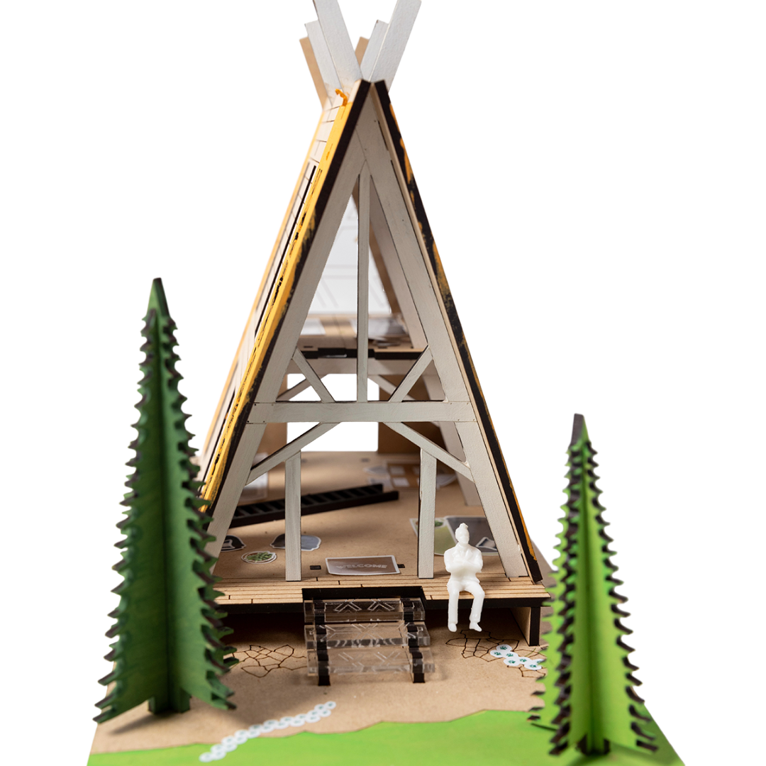 Evergreen Cabin Architectural Model Building Kit