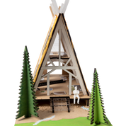 Evergreen Cabin Architectural Model Building Kit