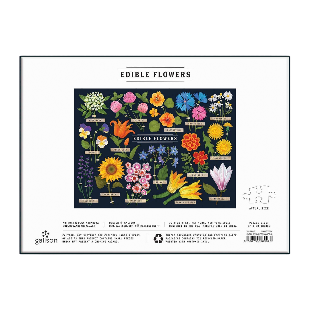 Edible Flowers 1000 Piece Puzzle