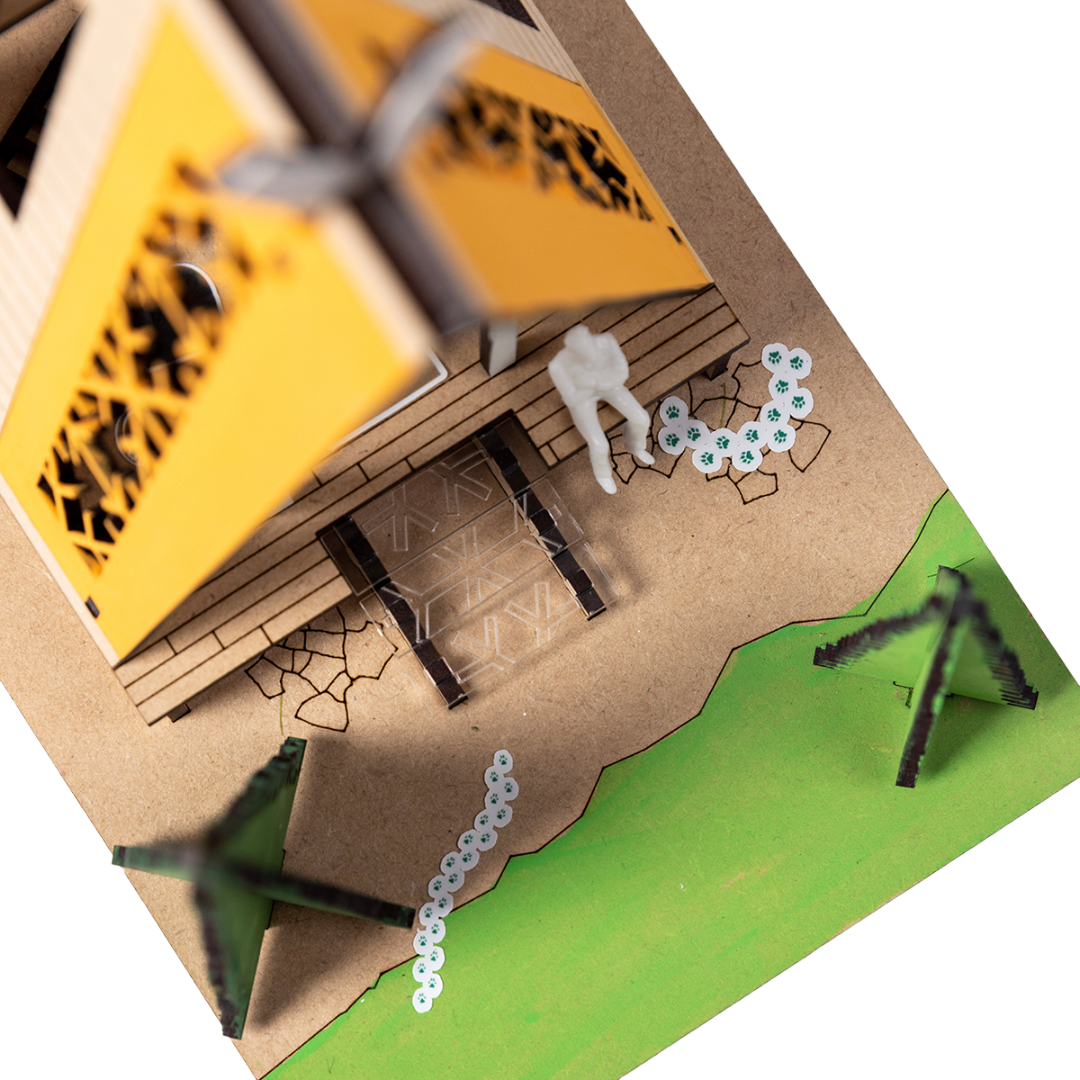 Evergreen Cabin Architectural Model Building Kit