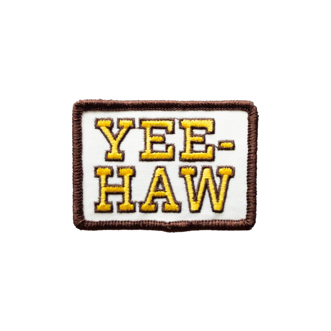 Yee-Haw Embroidered Iron on Patch - Western