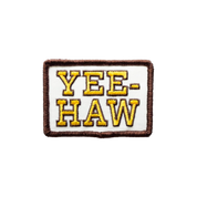 Yee-Haw Embroidered Iron on Patch - Western