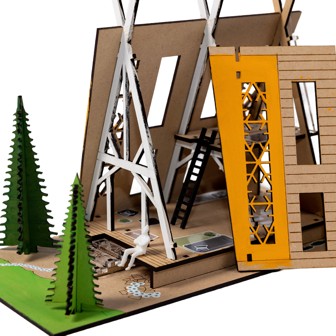 Evergreen Cabin Architectural Model Building Kit