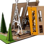 Evergreen Cabin Architectural Model Building Kit
