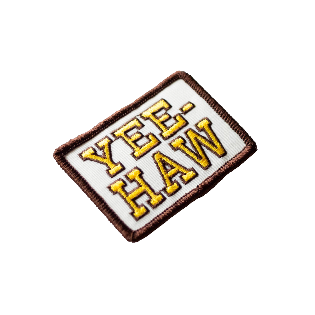 Yee-Haw Embroidered Iron on Patch - Western