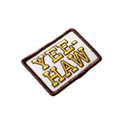 Yee-Haw Embroidered Iron on Patch - Western
