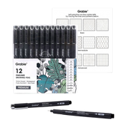 Fineliner Drawing Pen - Set Of 12