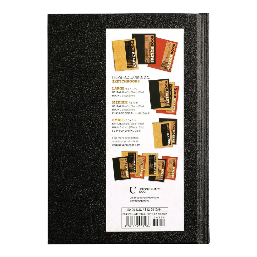 Small Sketchbook 5.5 x 8" -  Bound Hardcover (Black)