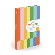 Colorful notebook with rainbow design.
