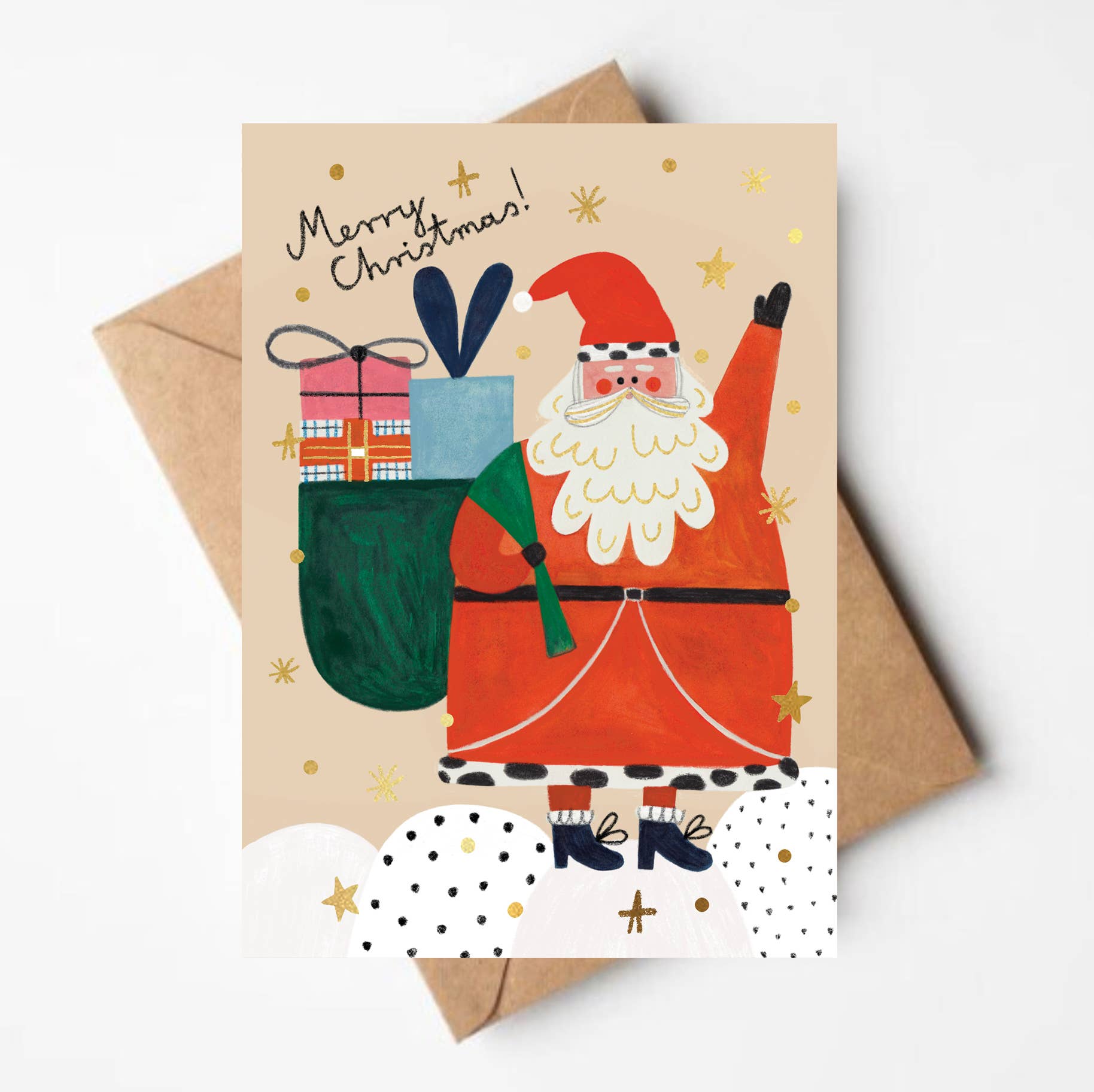 Merry Christmas Gold Foil Card