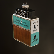 Photo Booth Holiday Glass Ornament