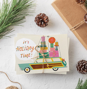 It's Holiday Time Station Wagon Greeting Card