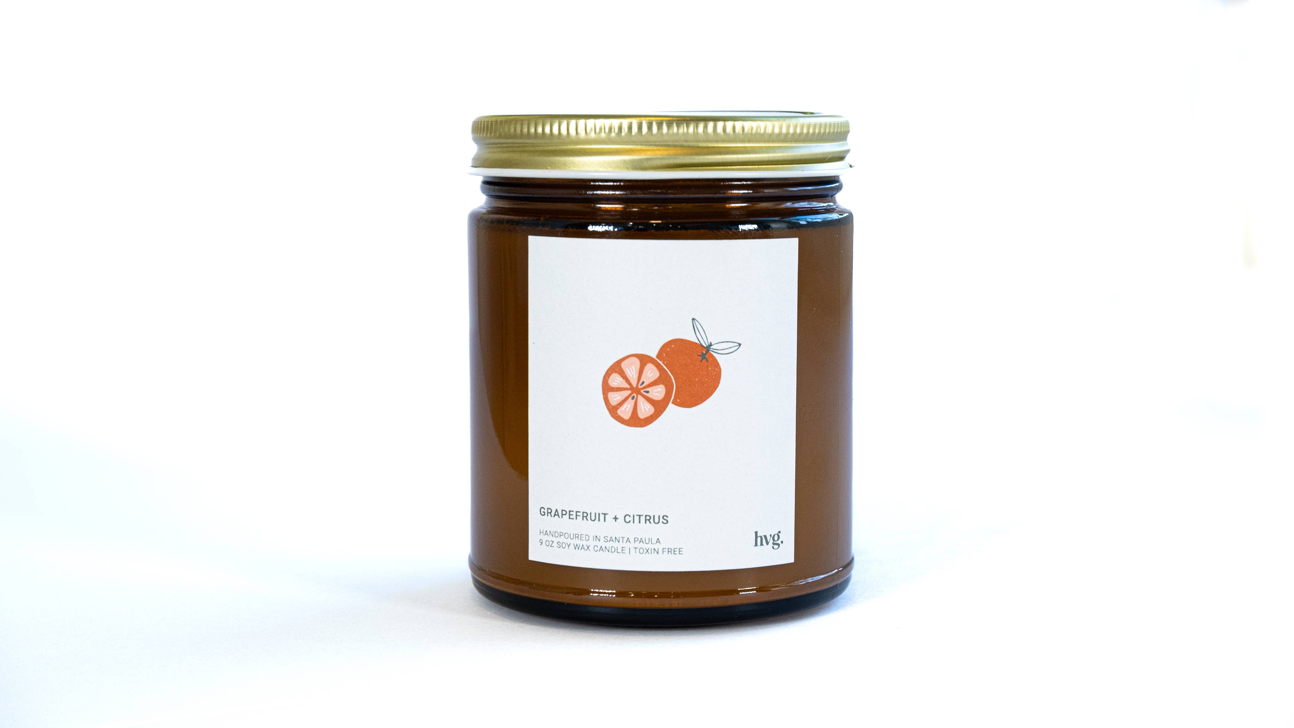 Grapefruit + Citrus Soy Wax Candle by Heritage Valley Goods - 9 oz.