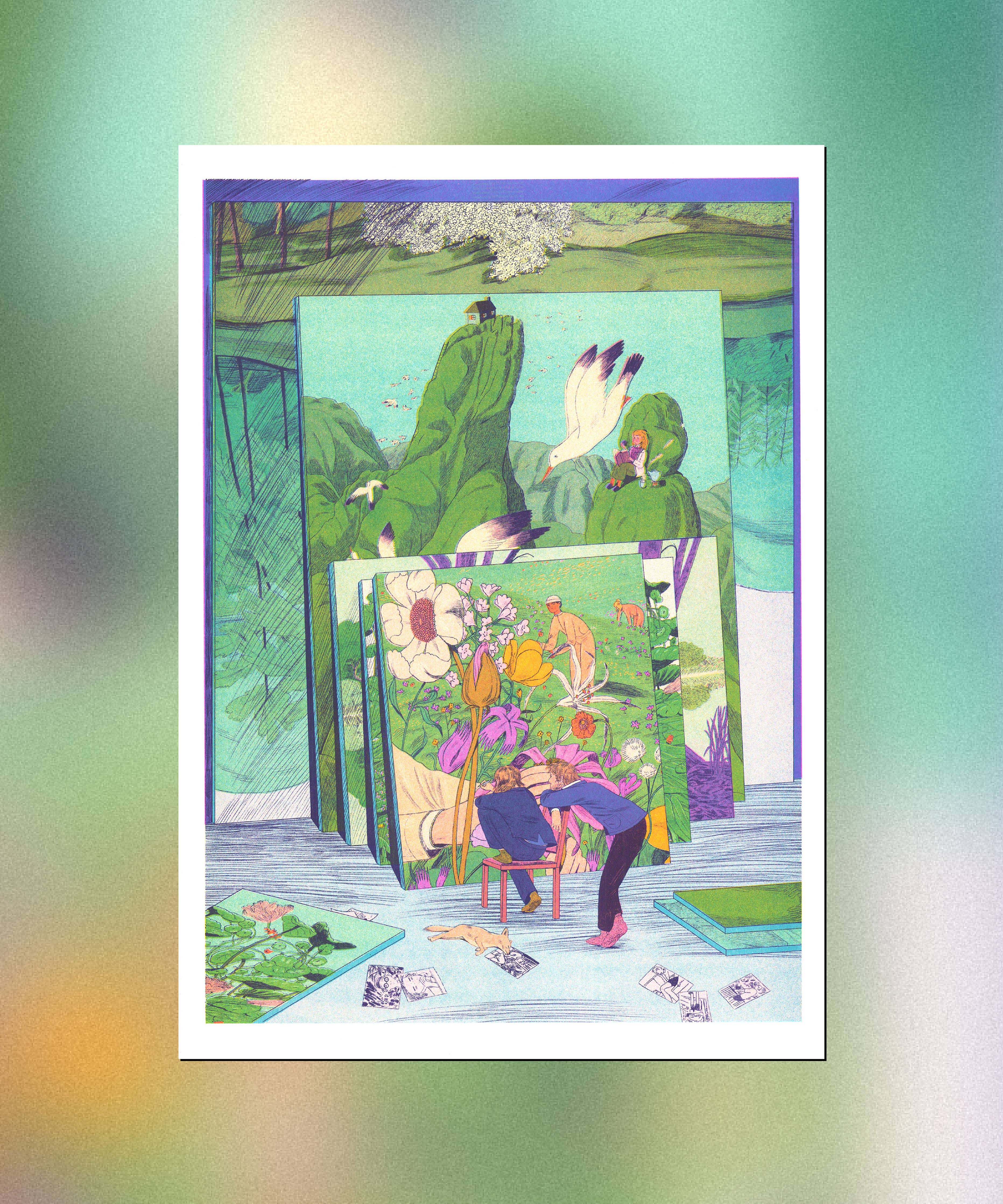 The Painter's Studio  A3 Poster - Karlotta Freier