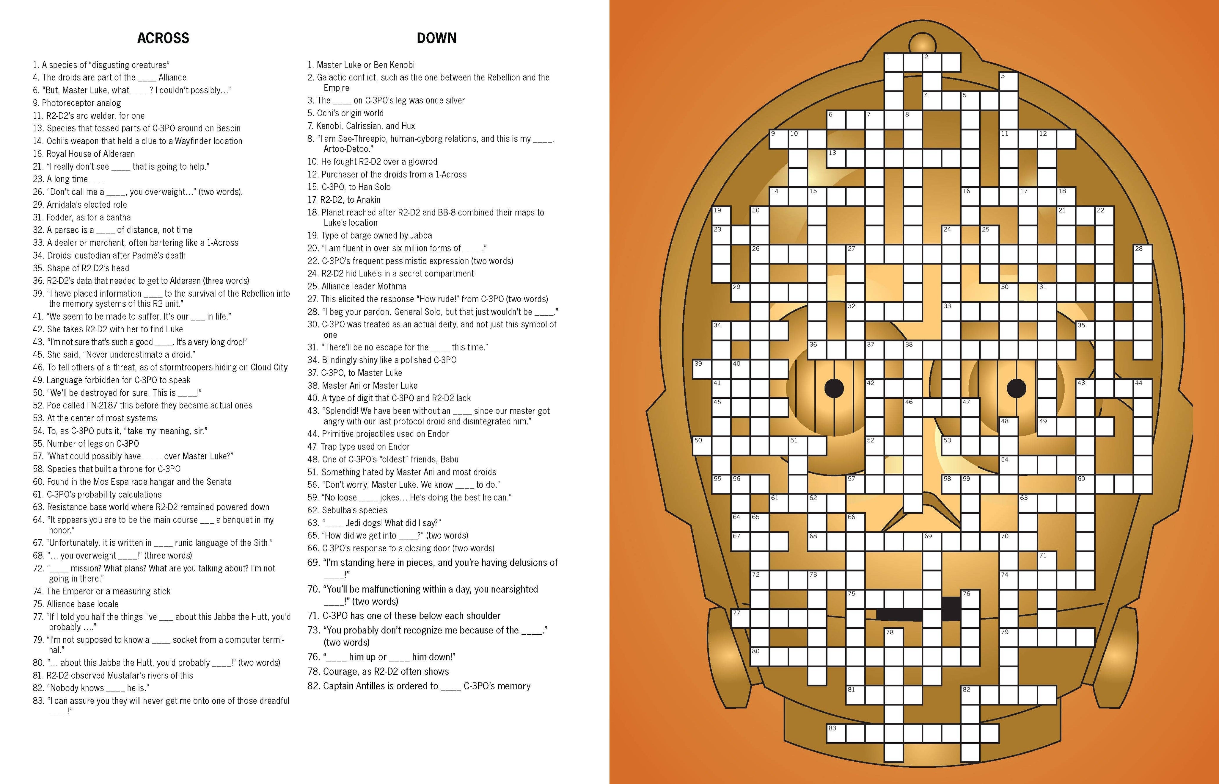 Star Wars Crossword Puzzles