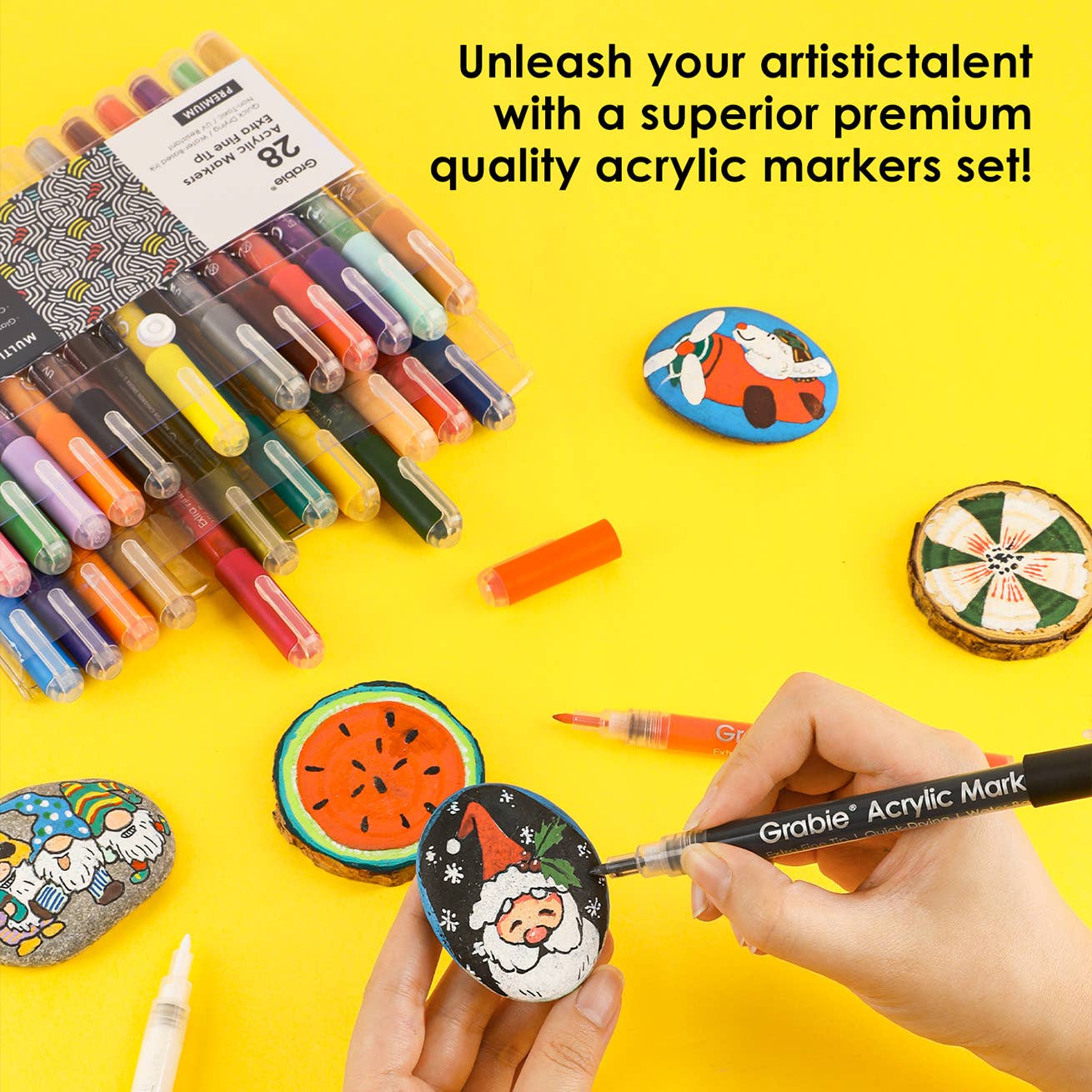 Extra Fine Tip Acrylic Paint Marker Set of 28