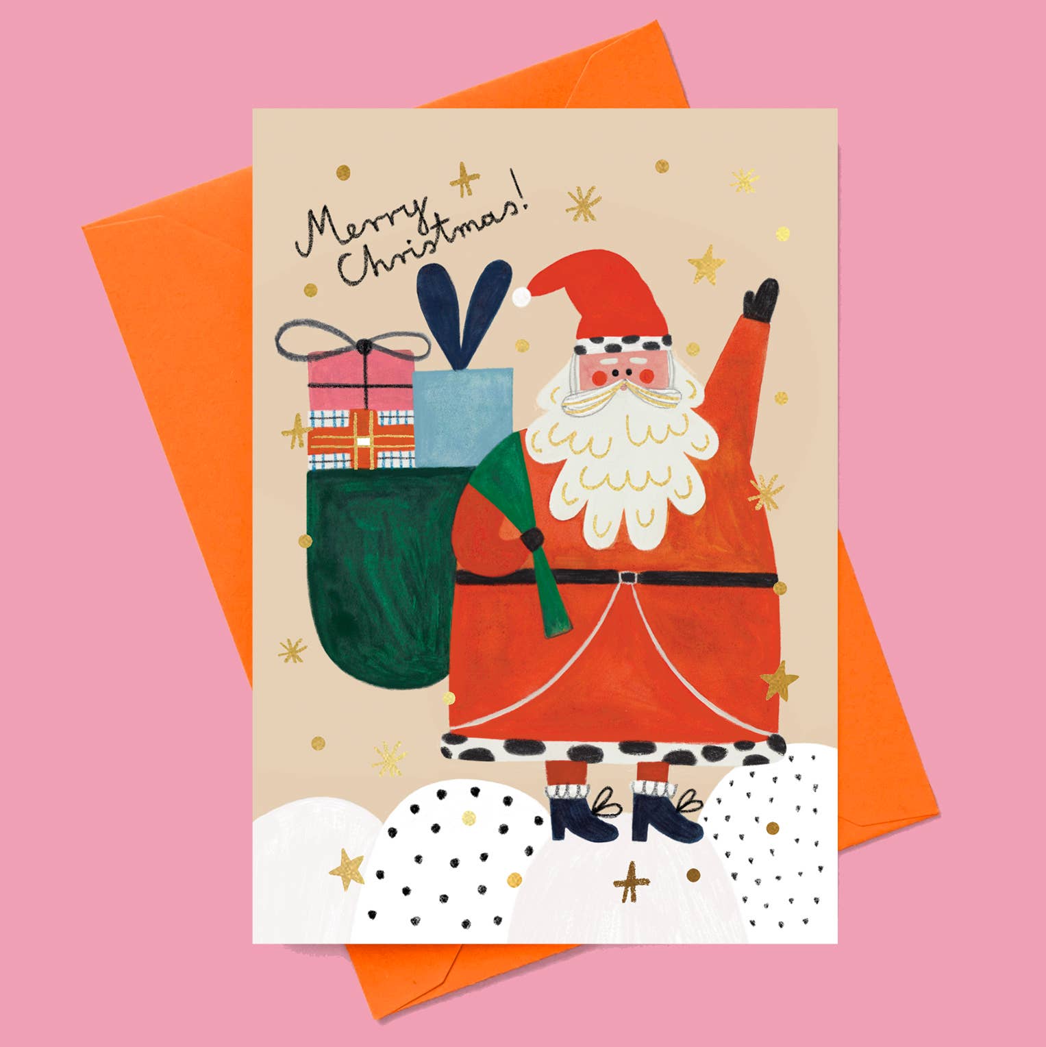 Merry Christmas Gold Foil Card