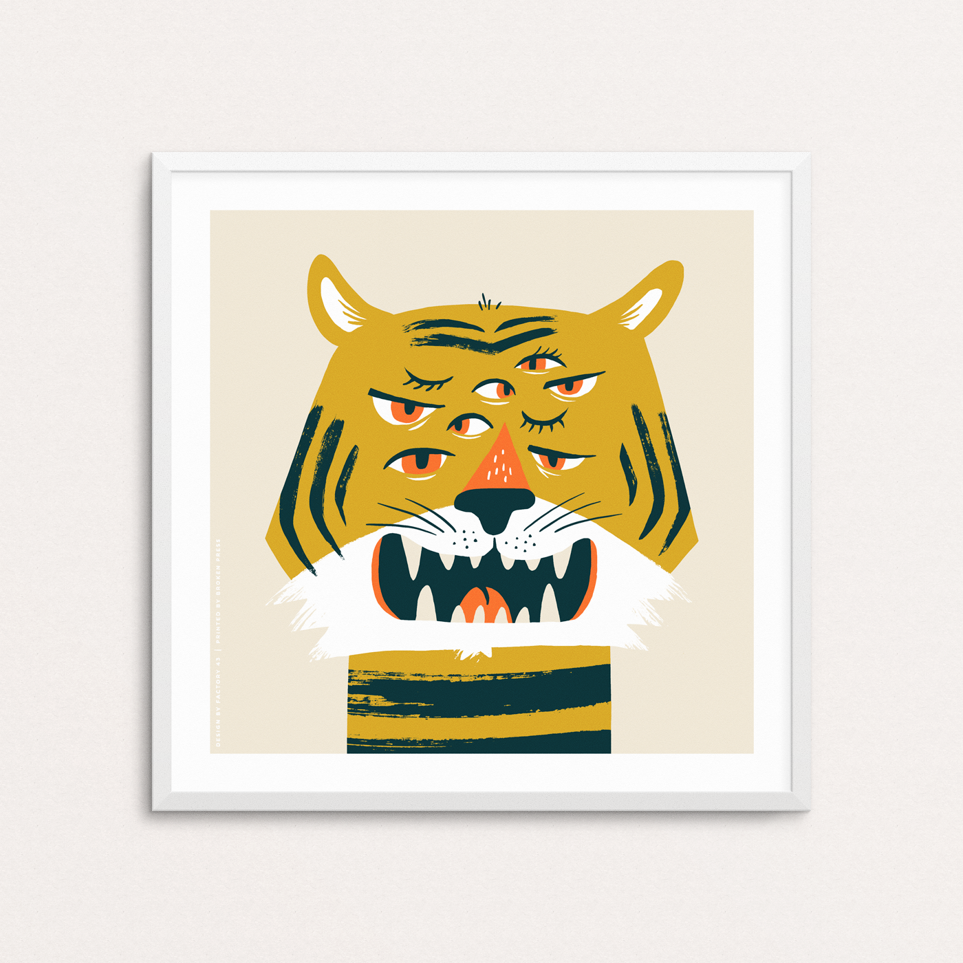 Tiger Eyes Art Print 12" x 12"