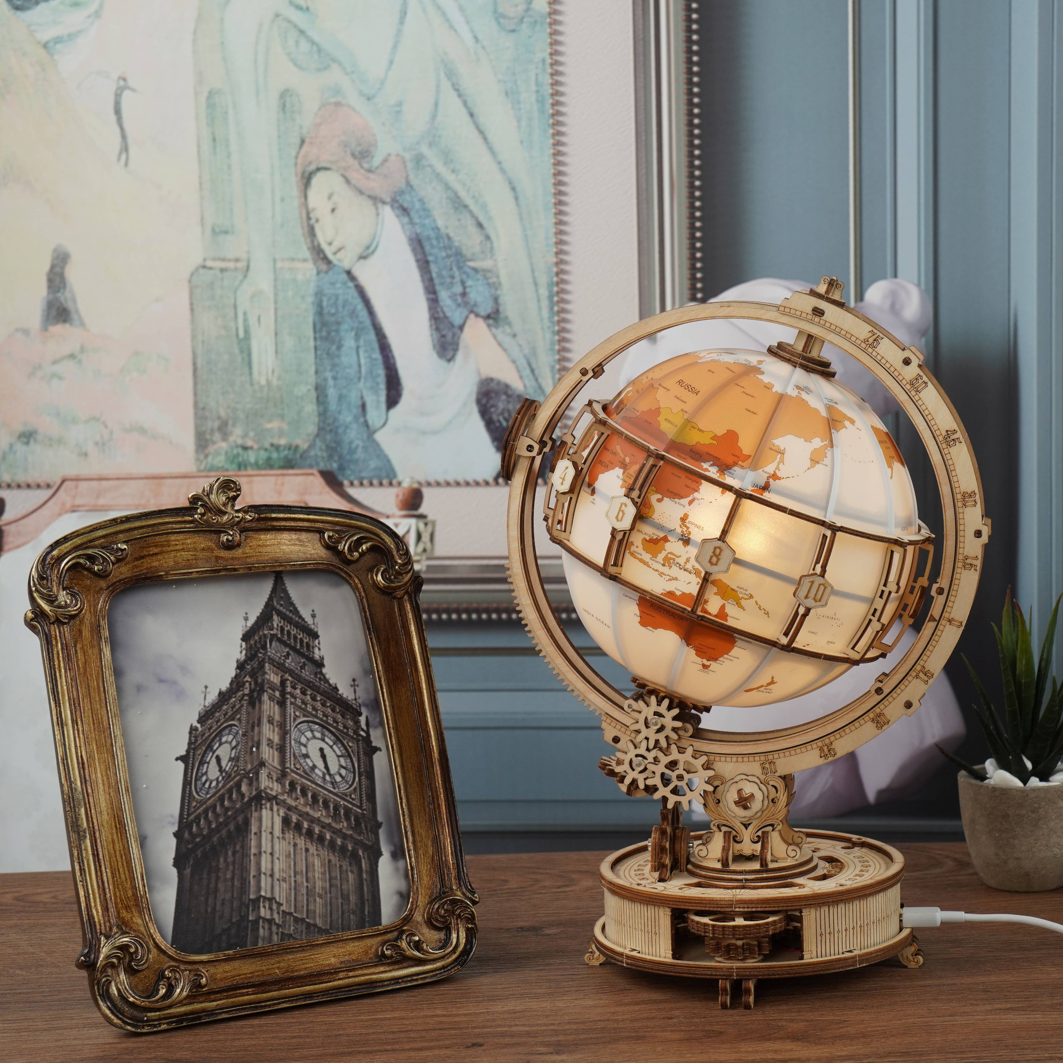 Luminous Globe: DIY Wooden Puzzle