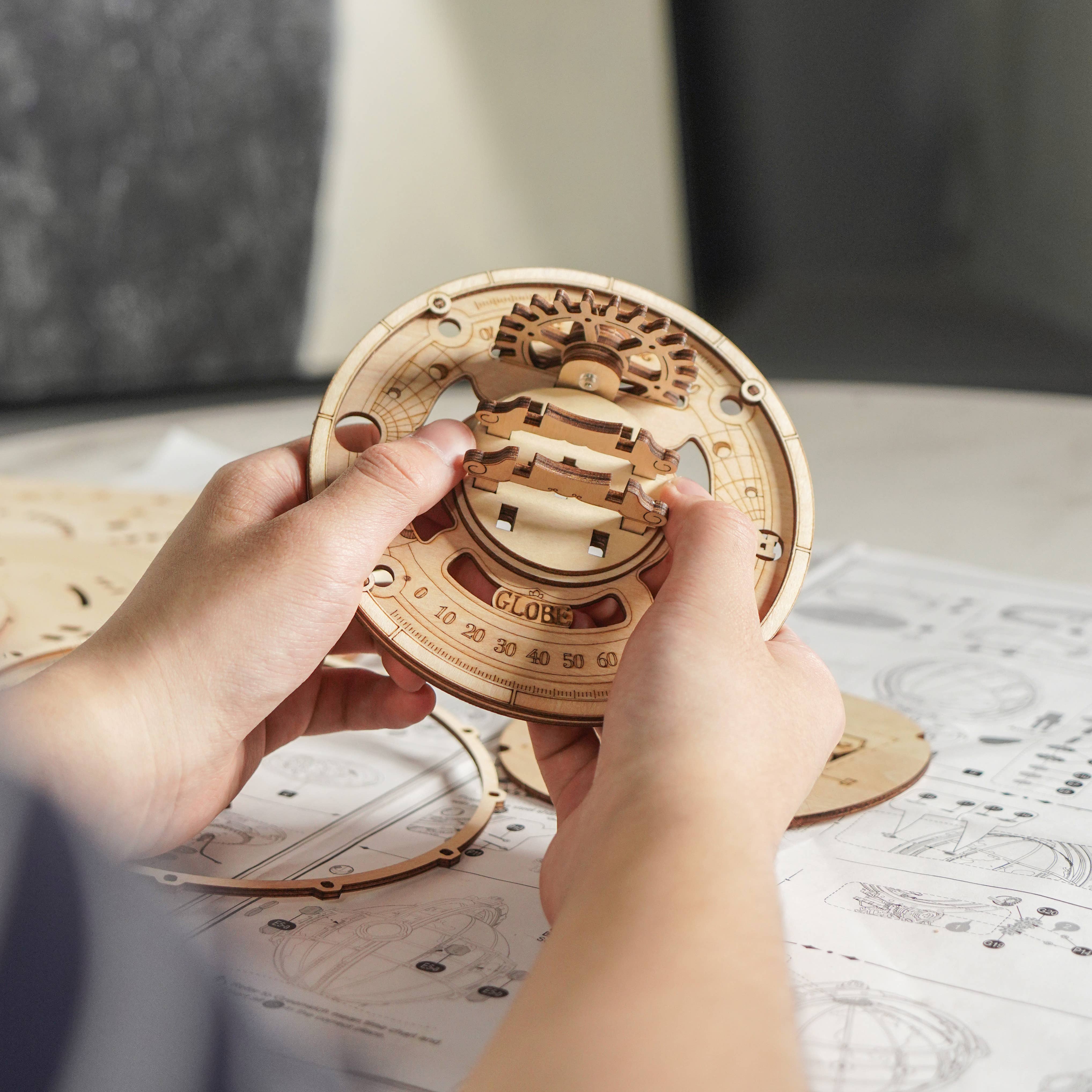 Luminous Globe: DIY Wooden Puzzle