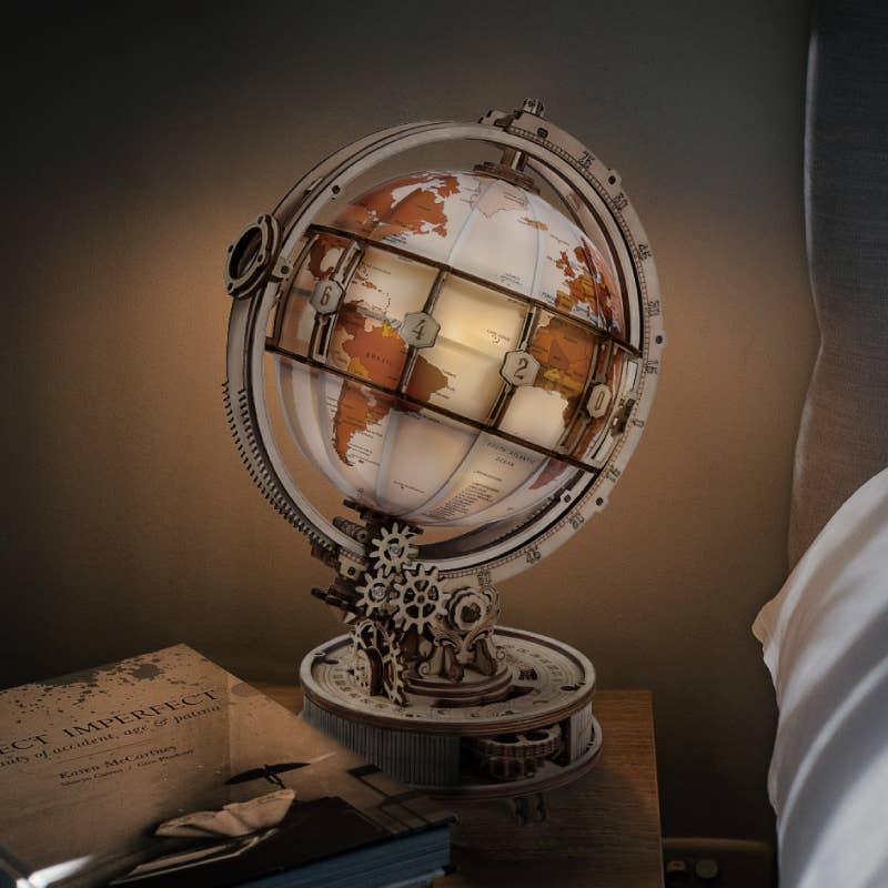 Luminous Globe: DIY Wooden Puzzle