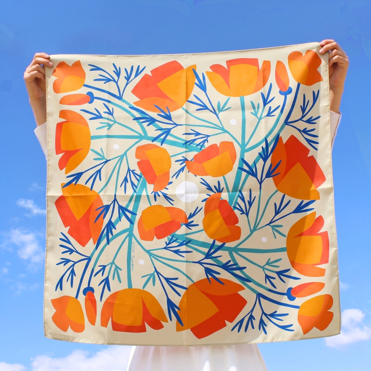 California Poppies | Silk Scarf