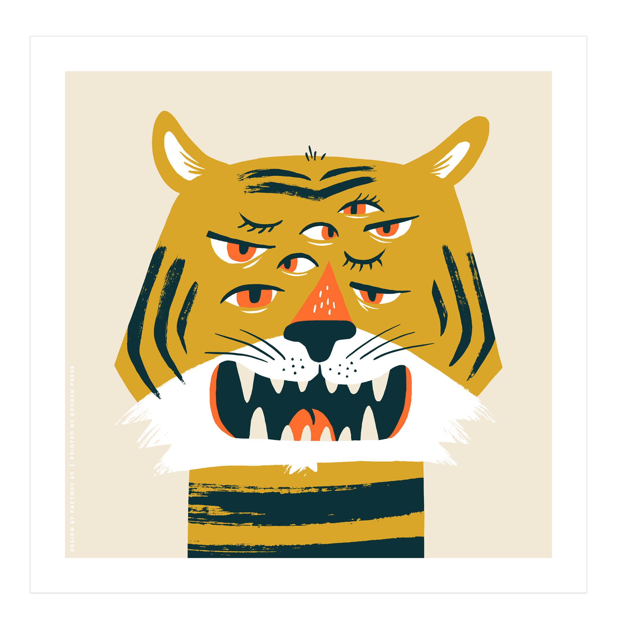 Tiger Eyes Art Print 12" x 12"