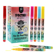 Pintar Acrylic Paint Markers - 24 Pack With 0.7 mm Tips