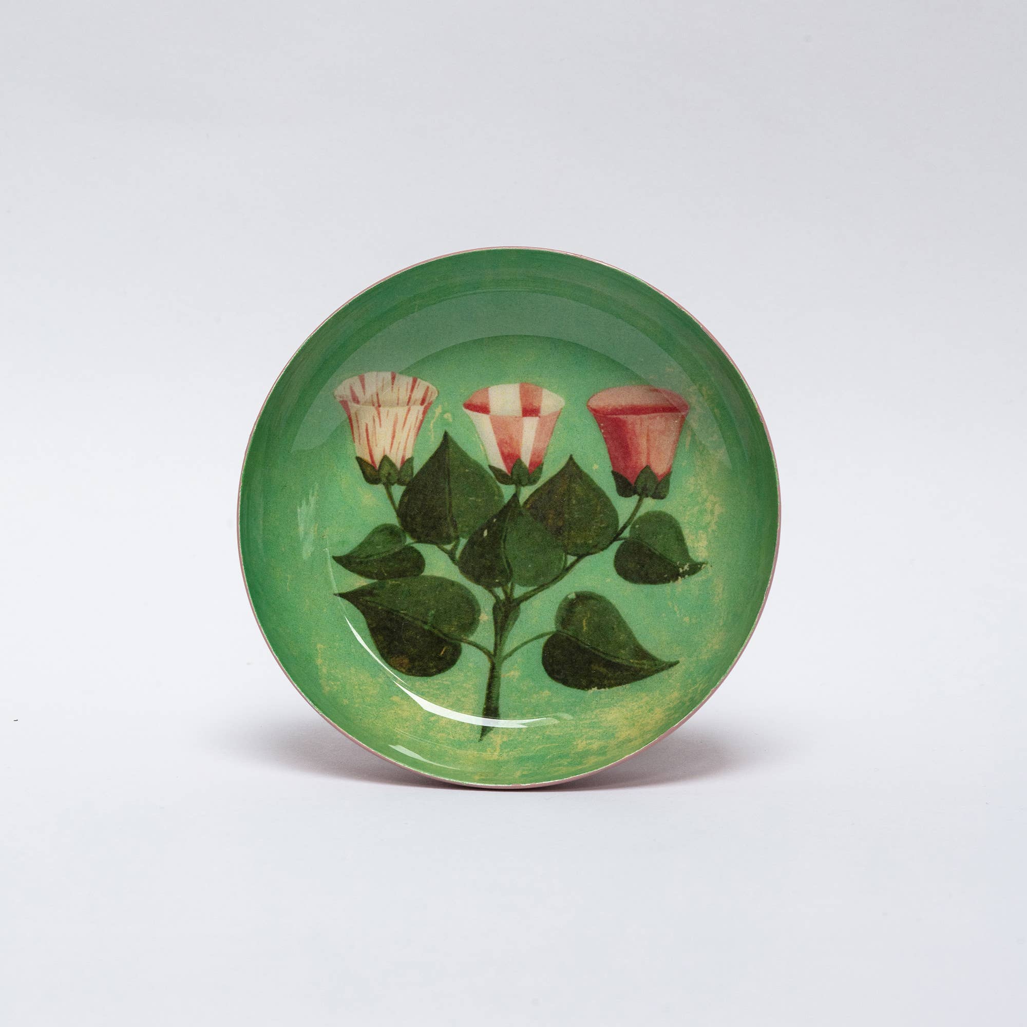 Festival of Flowers - A Round Enamel Tray