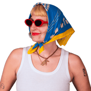 Archie No. 20, Blue and Yellow Check | Bandana