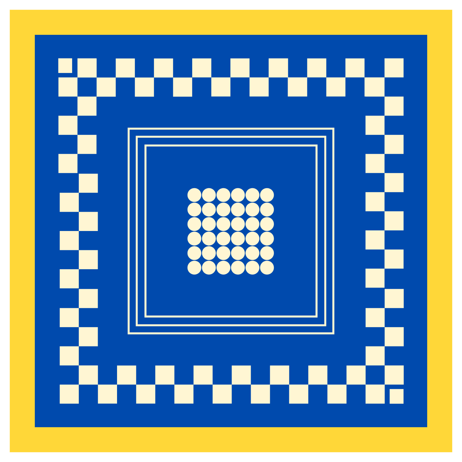Archie No. 20, Blue and Yellow Check | Bandana
