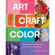 Book cover of 'Art Craft Color' by Lisa Solomon with colorful squares and craft items.