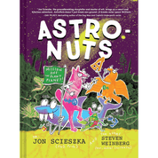 Book cover of 'Astro-Nuts' with colorful characters and space-themed design.