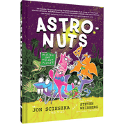 Book cover of 'Astro-Nuts' with colorful characters and purple background