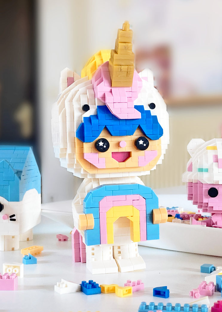 Rainbow Unicorn Mini-Bricks