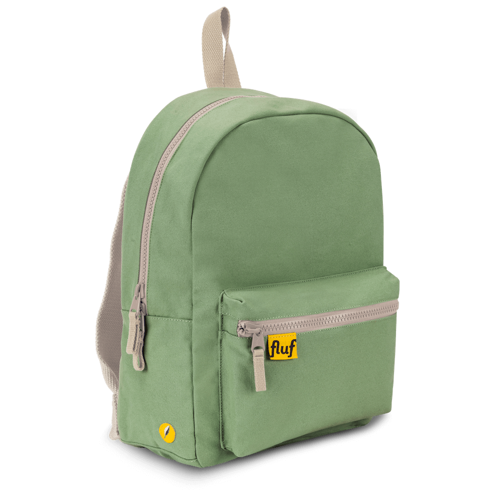 Moss Organic Cotton Canvas Backpack Laptop Holder