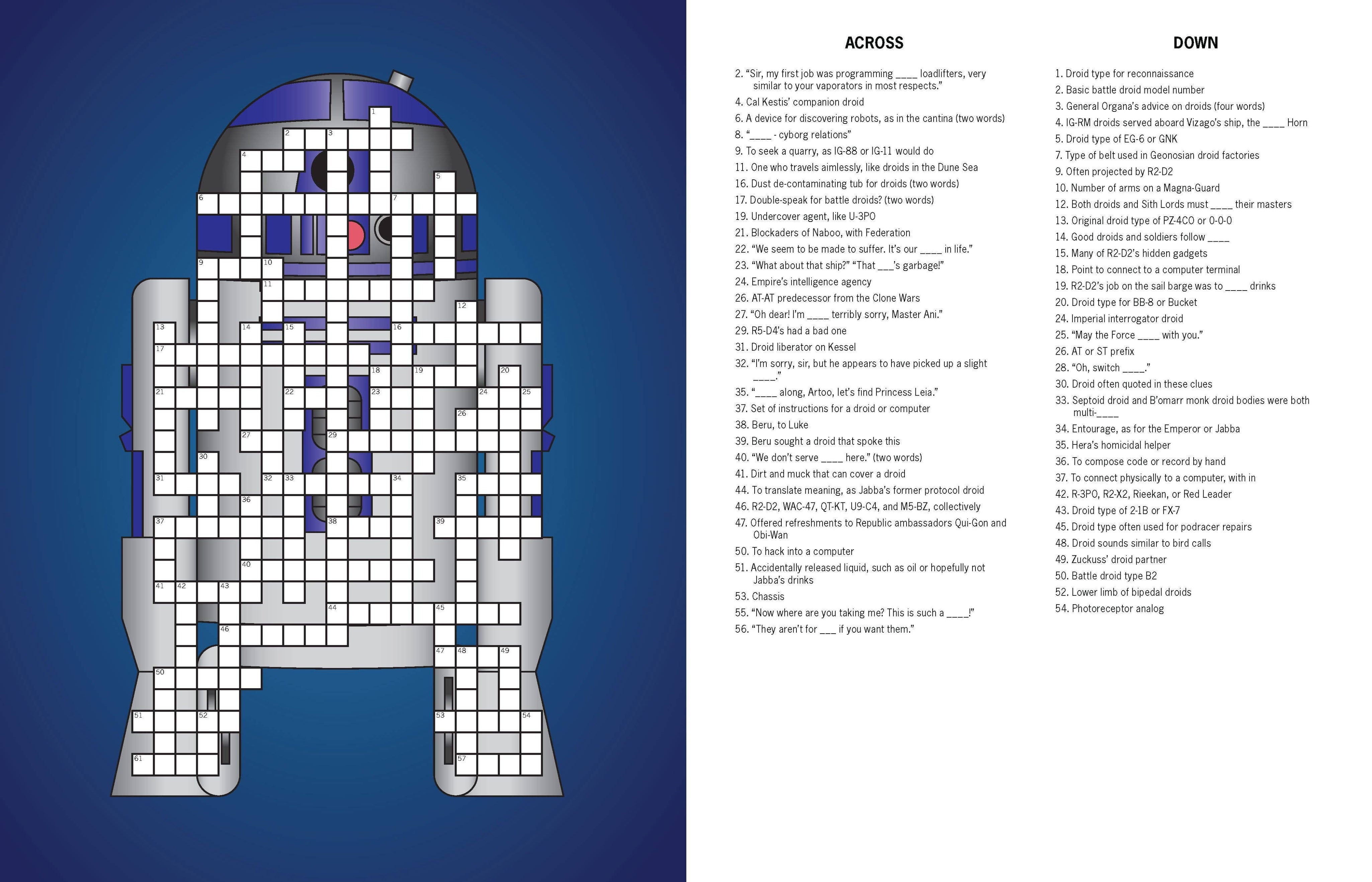 Star Wars Crossword Puzzles