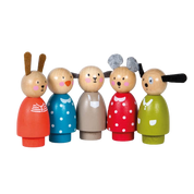 The Big Family Wooden Characters