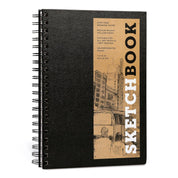 Medium Sketchbook 7 x 10" -  Spiral Hardcover (Black)