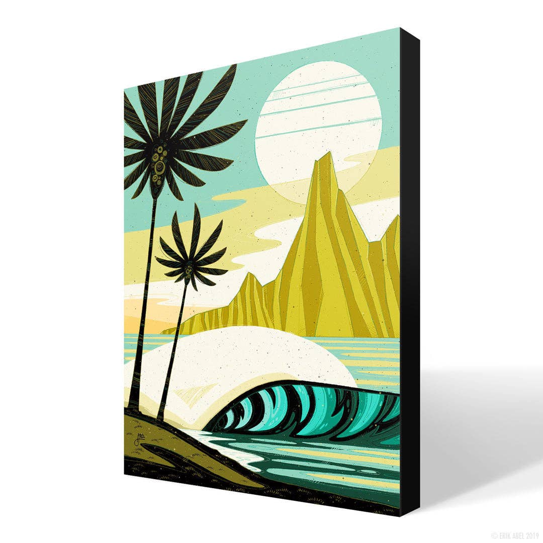 Green Palm Point Fine Art Print 9x12 by Abel Arts