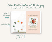 Desert Blooms - All in One Watercolor Postcards Paint Set