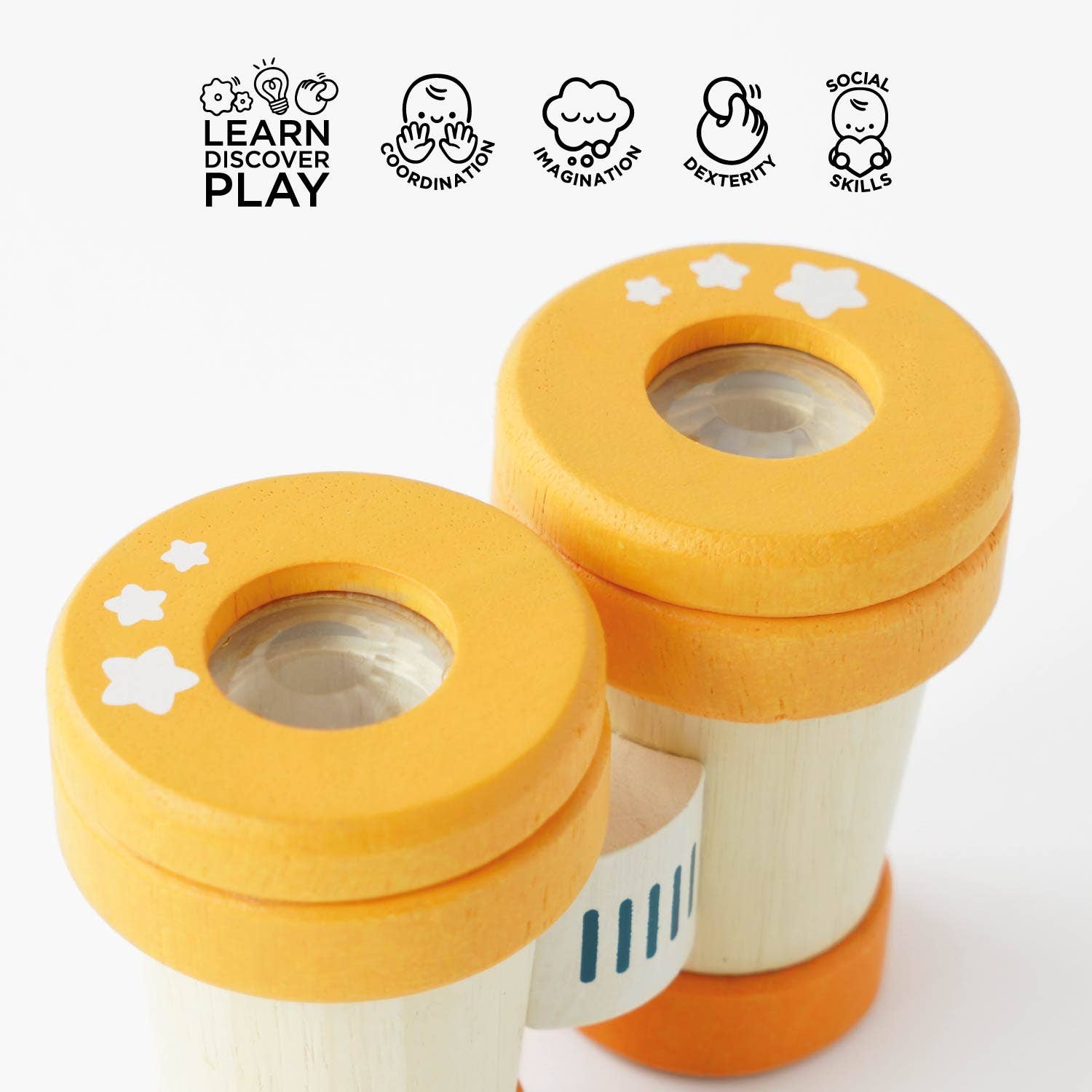 Explorer Kaleidoscope Binoculars - Wooden Toy