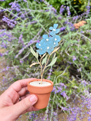 Hand Painted Wooden Flower- Larkspur