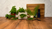 Fresh Herb | Reusable Linen Produce Bag