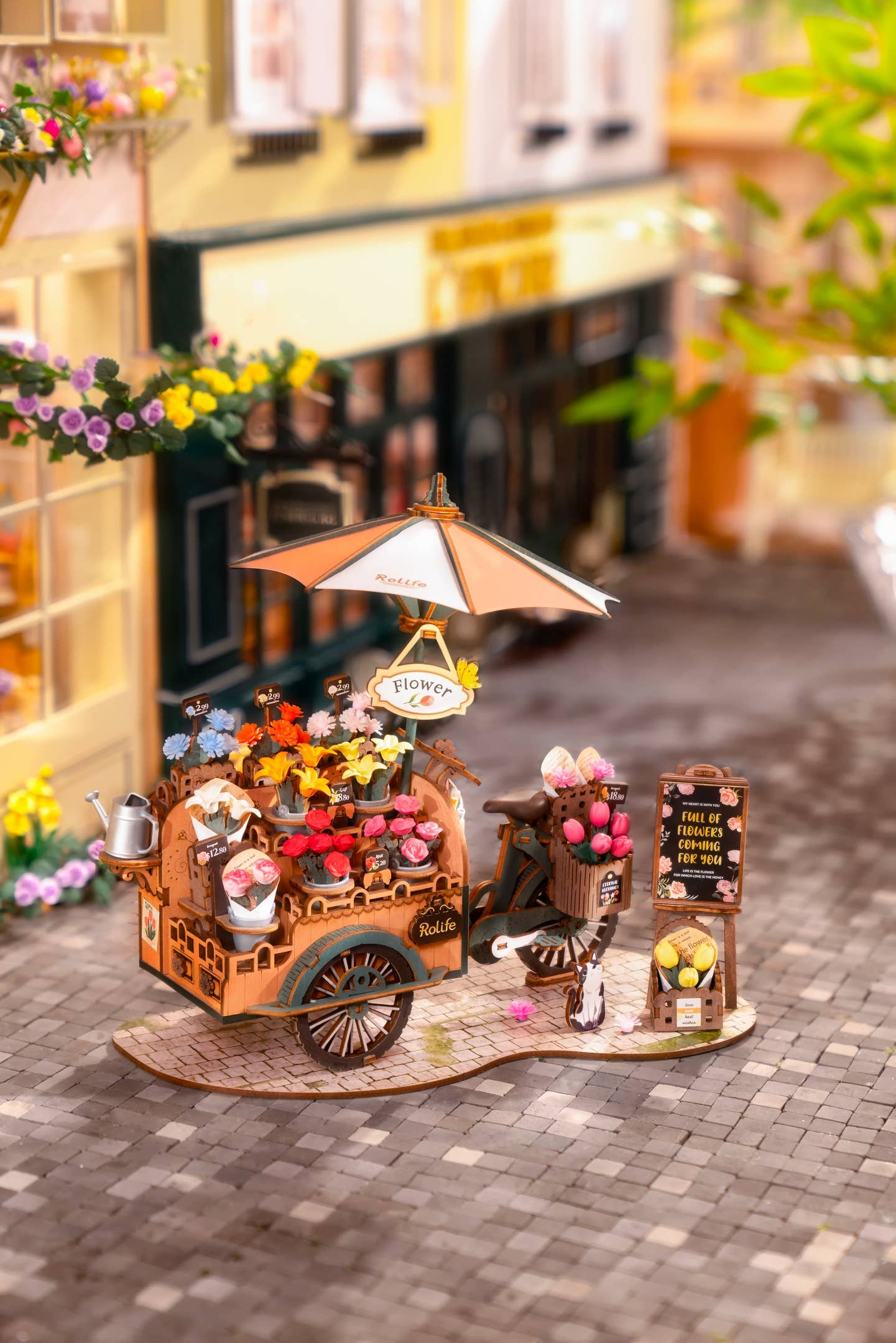 3D Wooden Puzzle: Blossom Cart