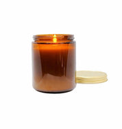Black Tea & Honey Candle - 8 oz Amber Jar
