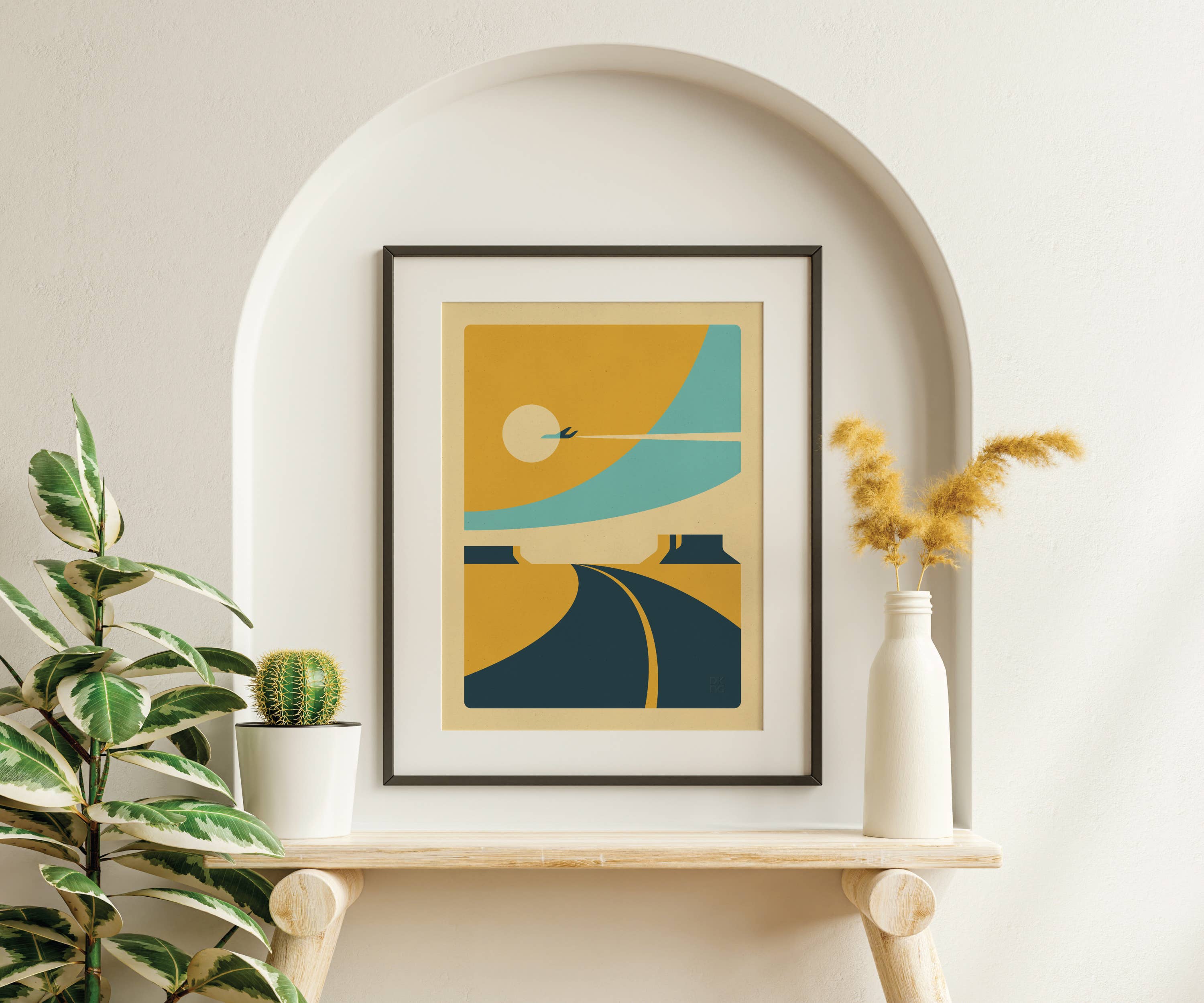 Horizons: Desert - 11"x14" Three-Color Screen Print