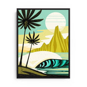 Green Palm Point Fine Art Print 9x12 by Abel Arts
