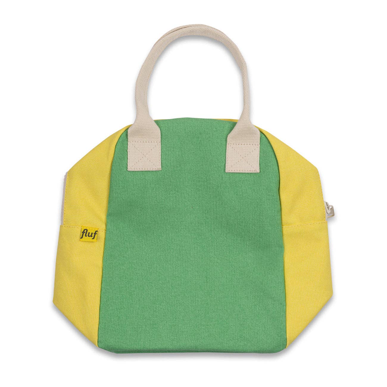 Tennis Organic Cotton Zipper Lunch Bag - Yellow and Green